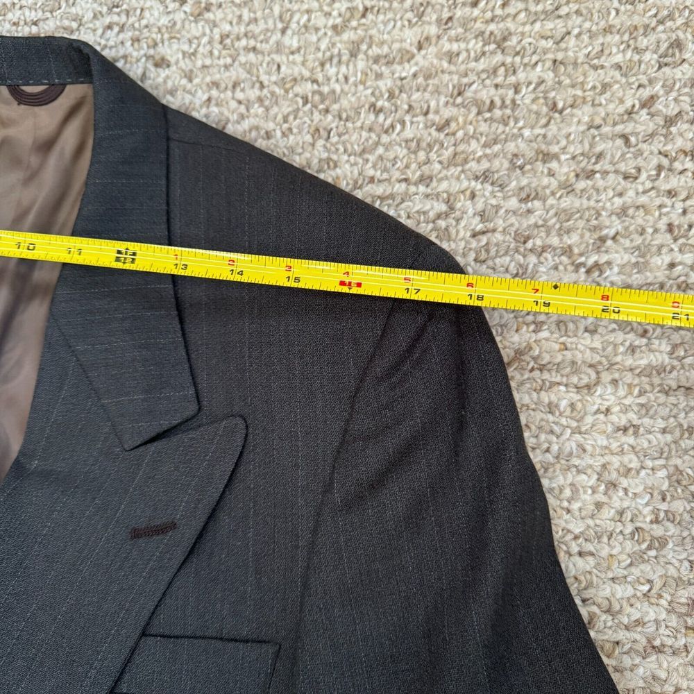 Di Mitri Vintage Wool Men's Blazer Gray 40L‎ Business Single Breasted - Picture 6 of 13